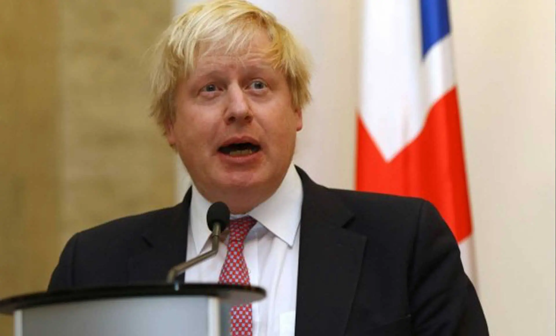 Boris Johnson at a podium
