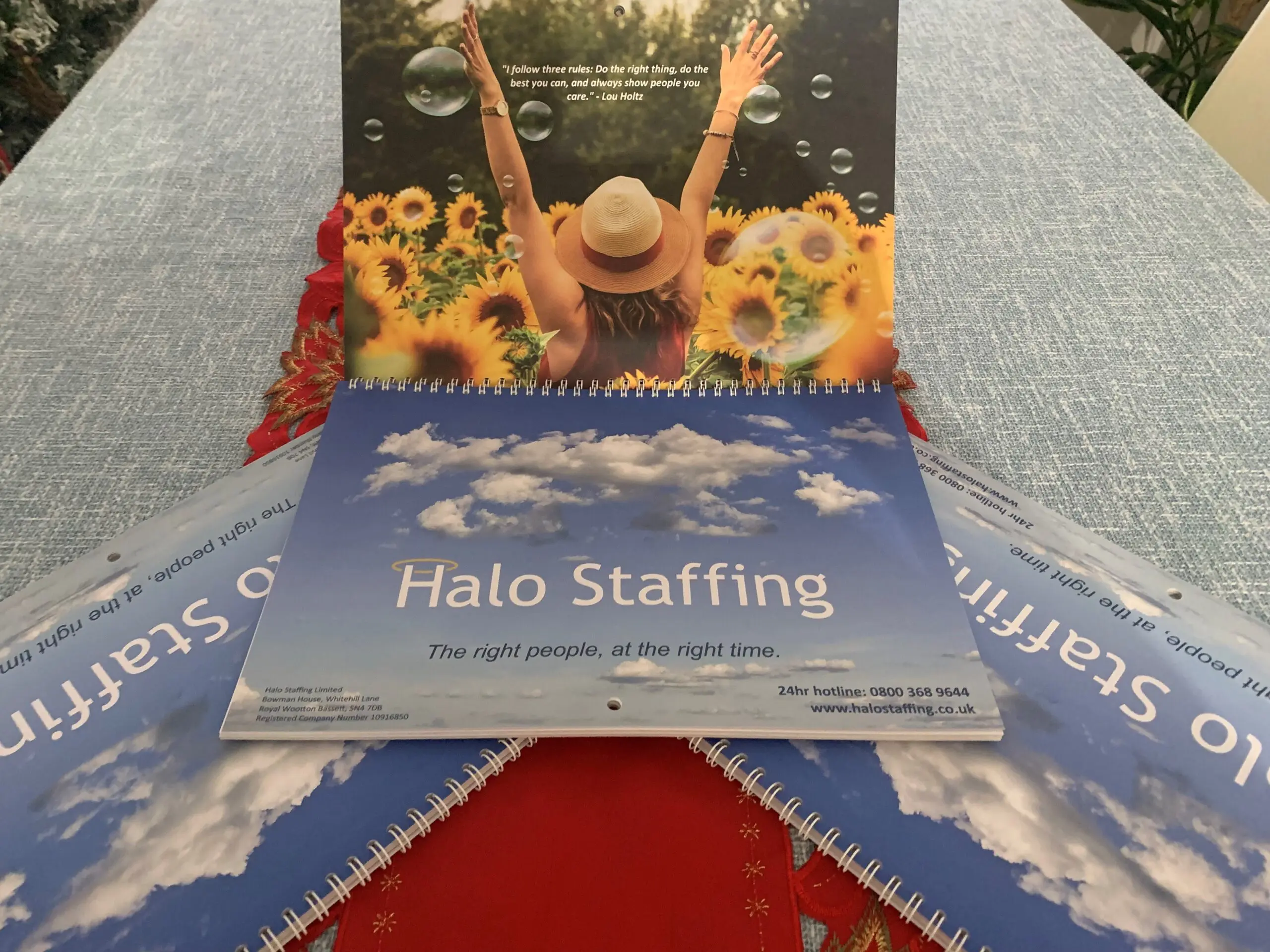A selection of Halo Staffing calendars
