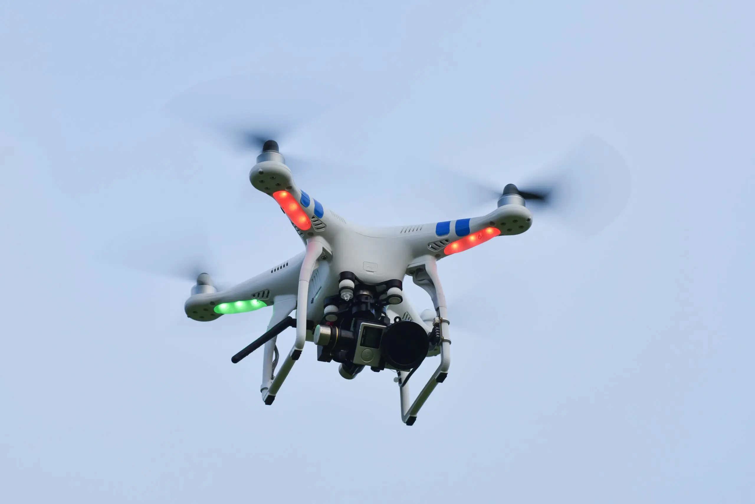 A drone with attached camera