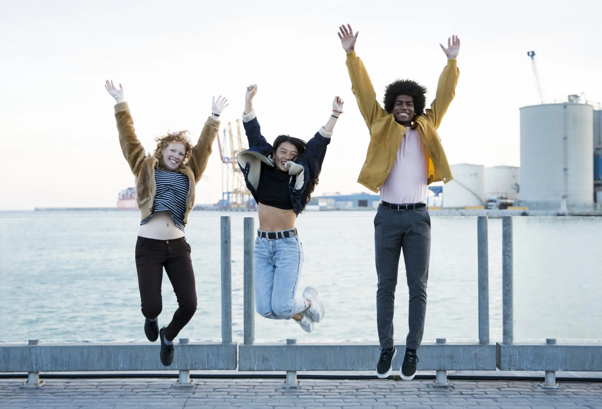 Friends having fun outdoors