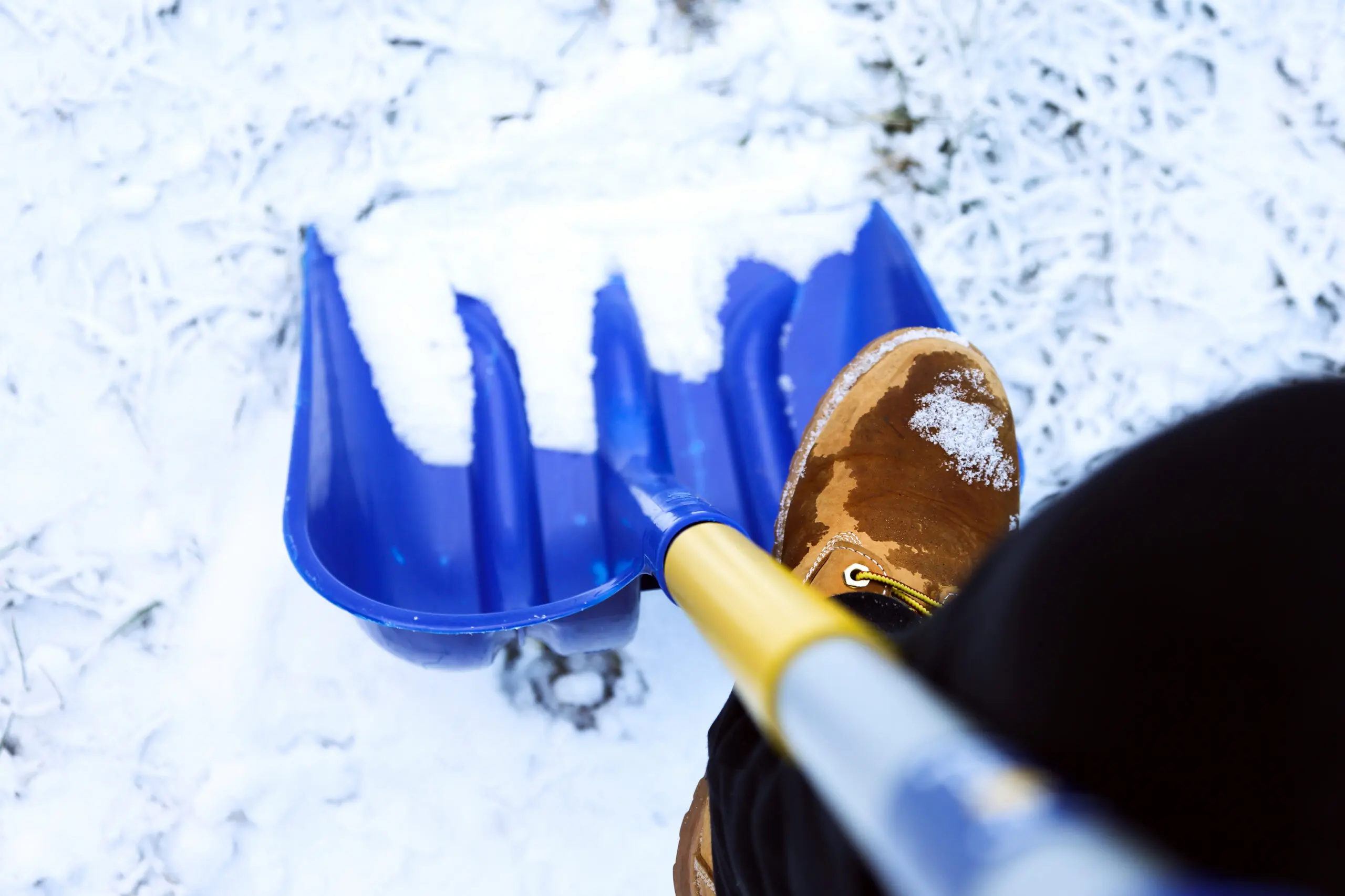 Someone shovelling snow