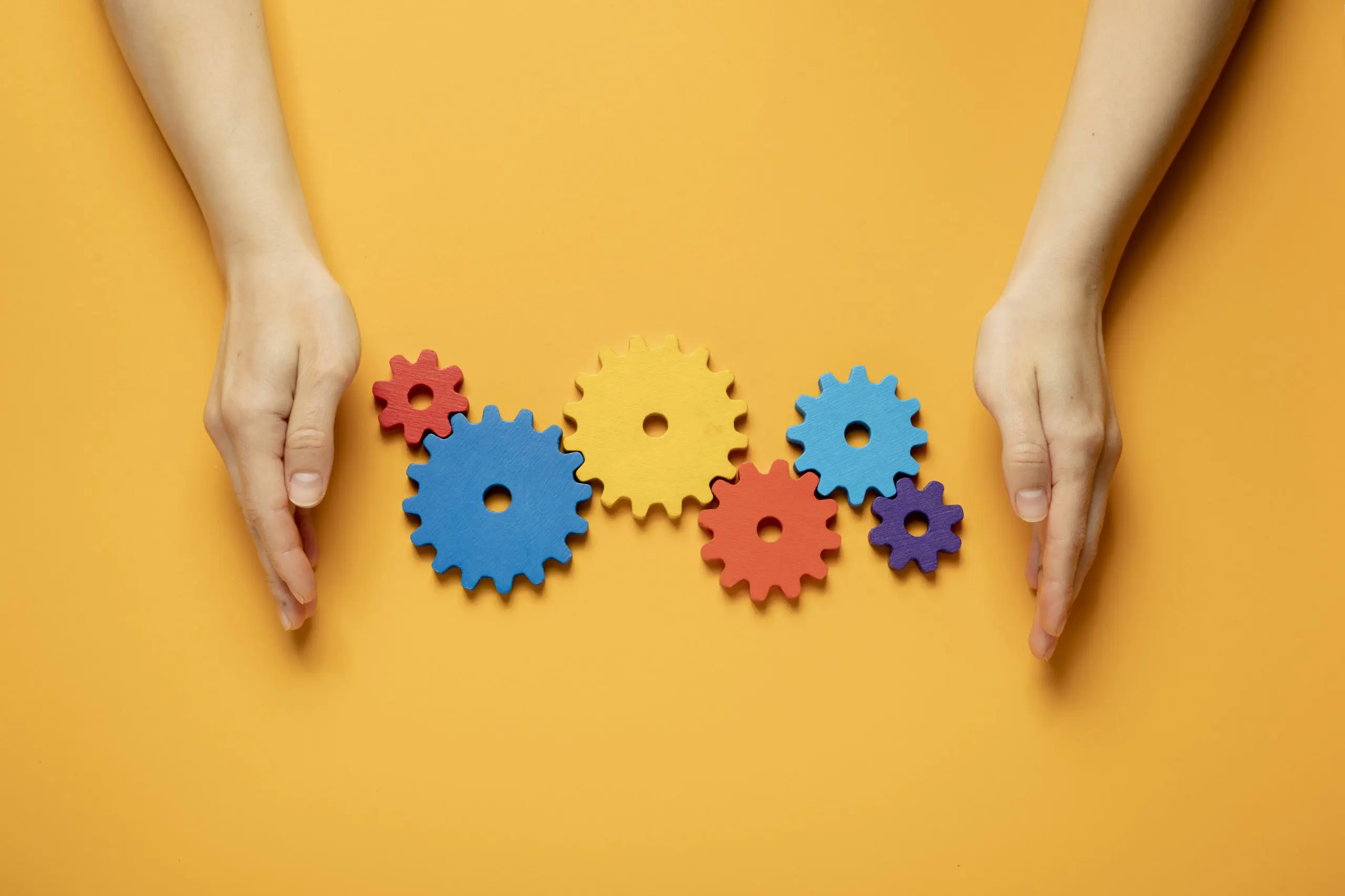 colourful-cogwheels-arrangement-flat-lay