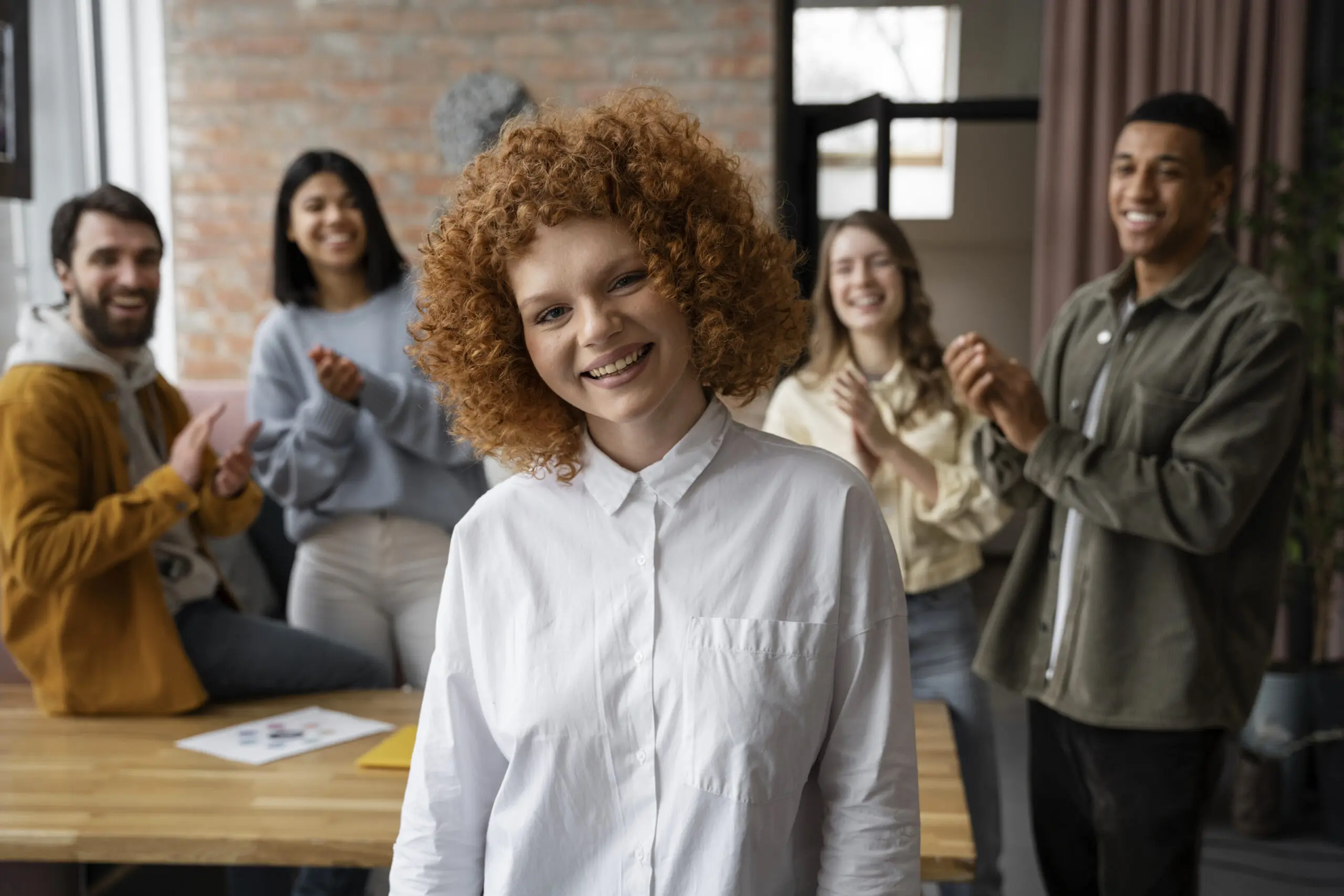 confident-co-worker-being-celebrated