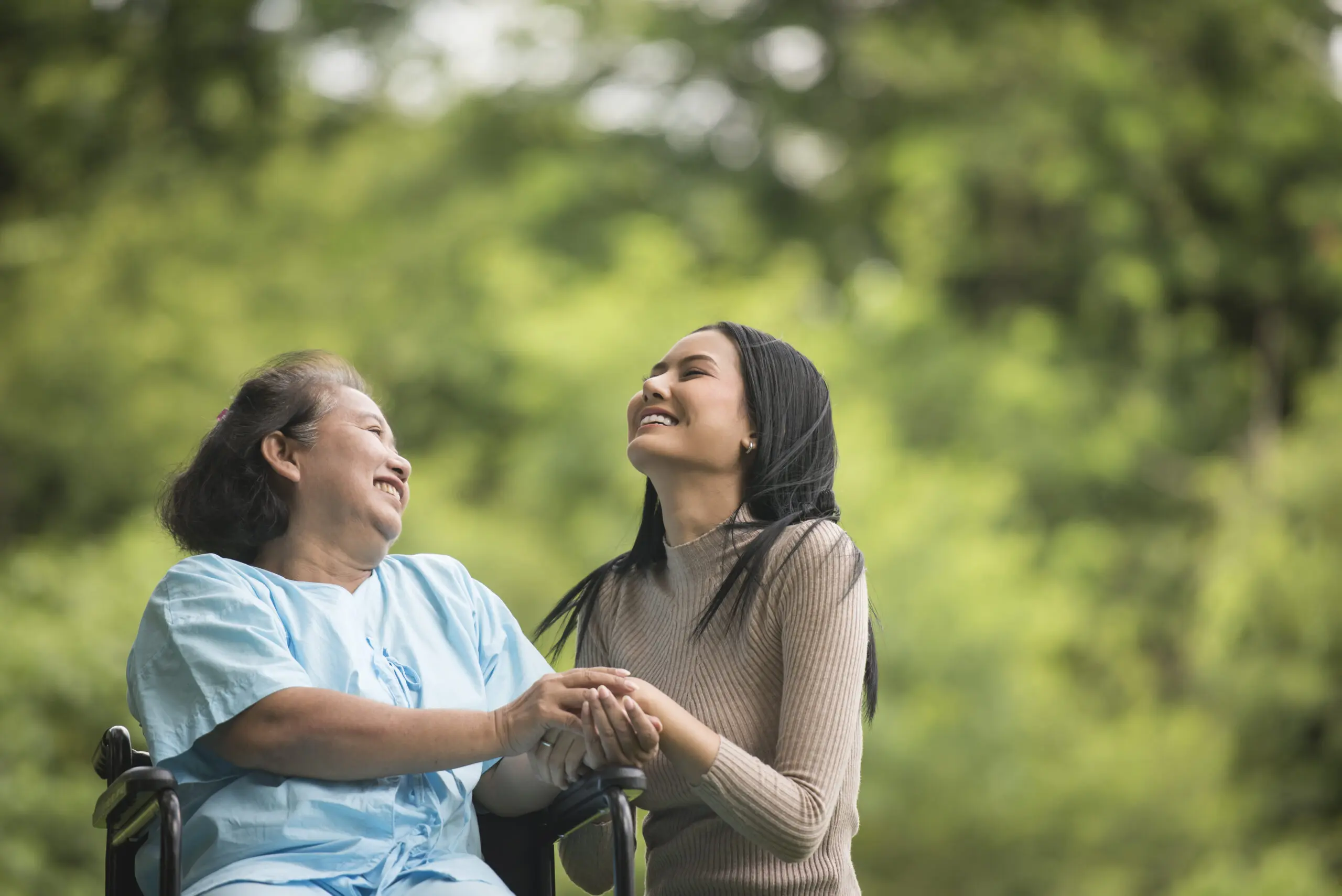 care worker supporting patient
