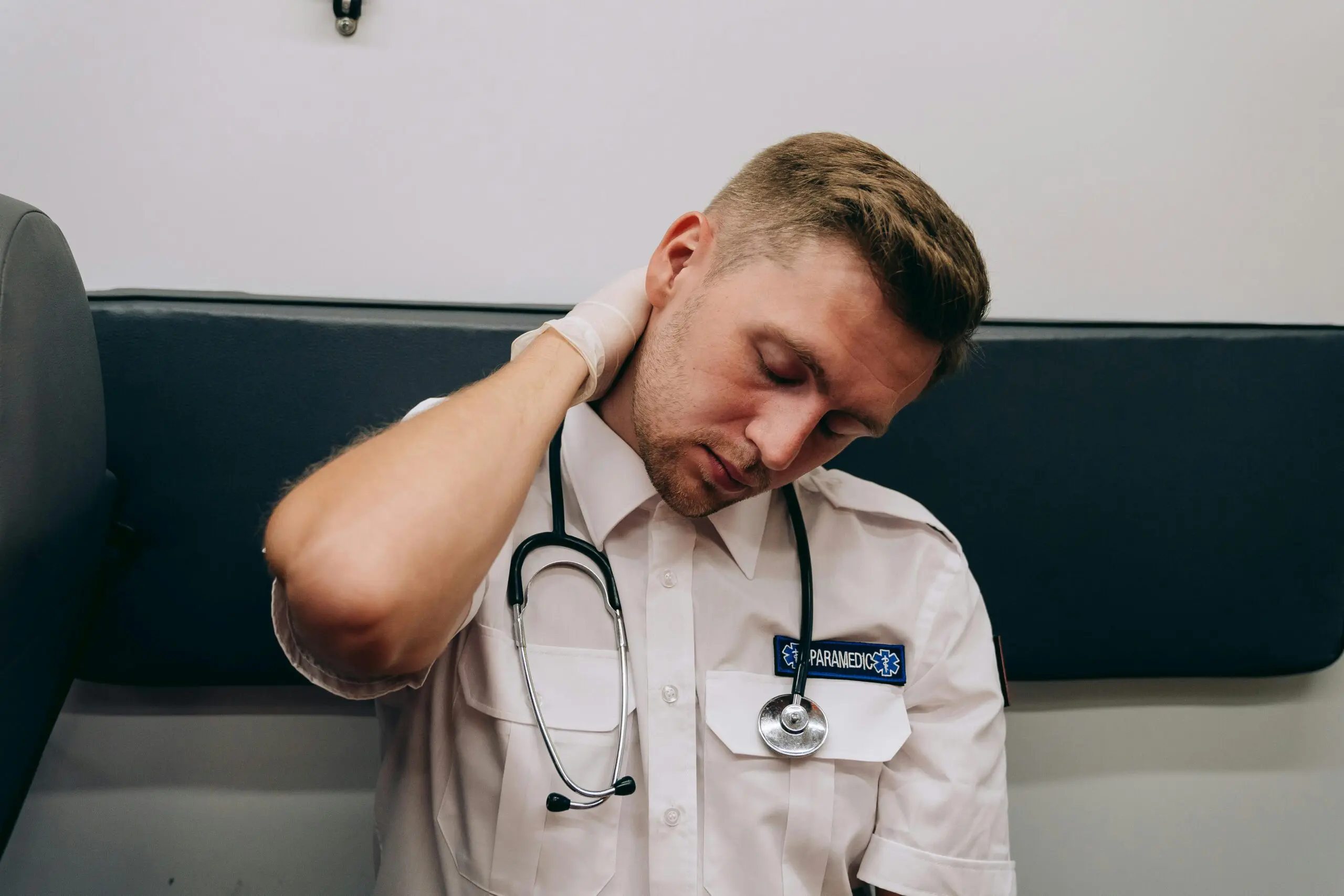 care worker feeling stressed due to feeling like he is out of his depth