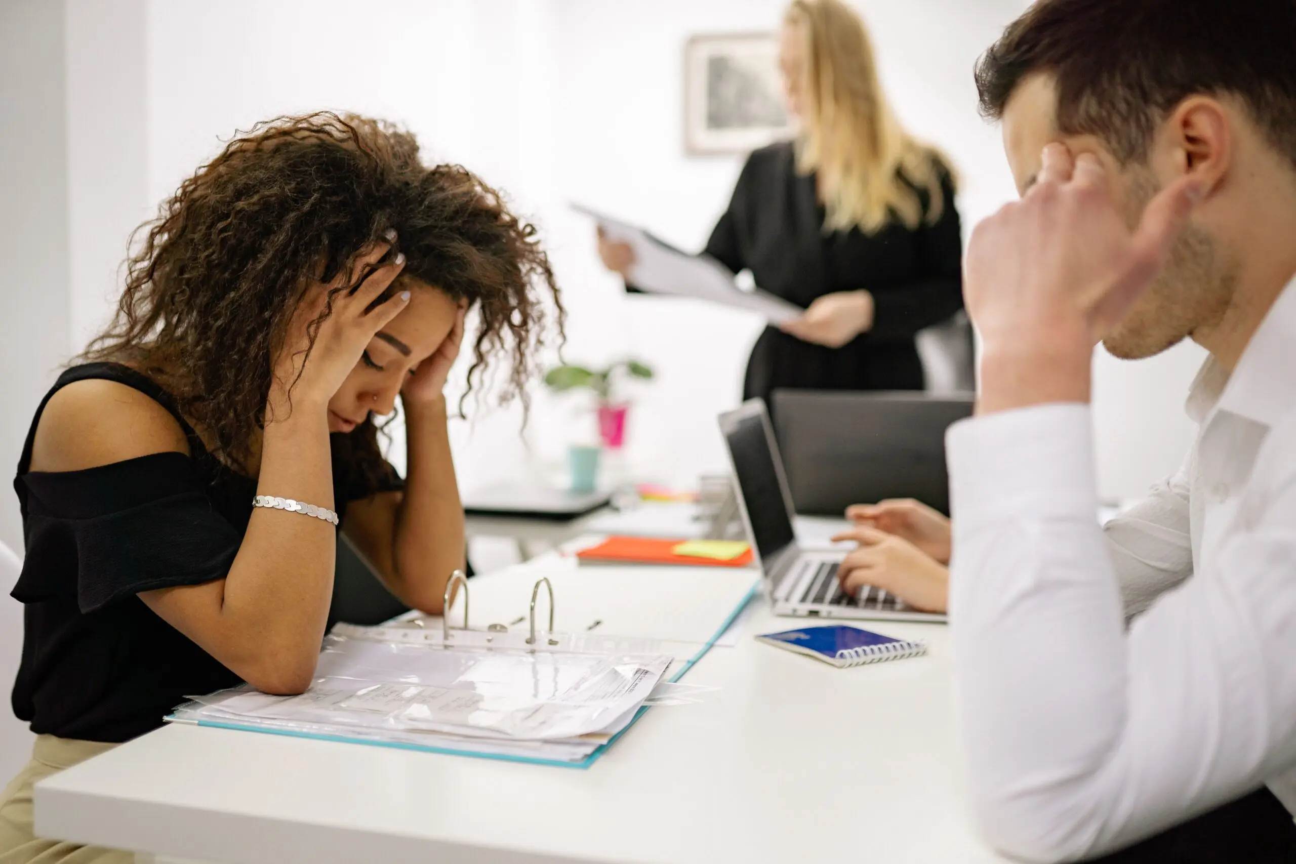 stressed care team experiencing burnout